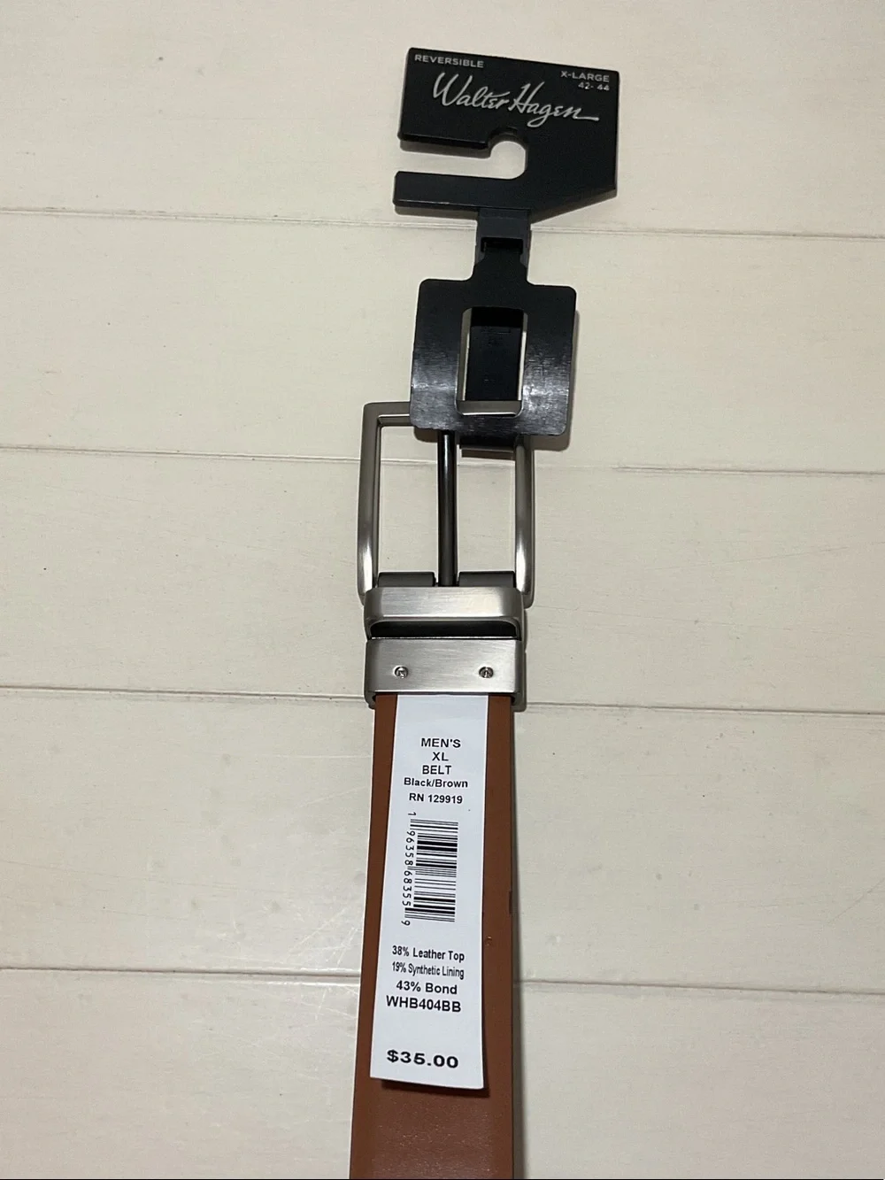 Walter Hagen Black Belt with Brushed Silver Buckle